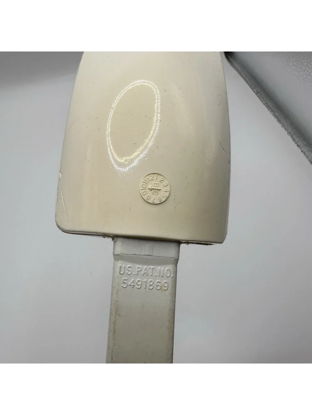 Pampered Chef Mix ‘N Scraper Large Silicone Spatula White USA Heat Resistant 12”